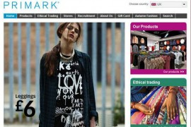 英国PriMark时尚品牌官网：www.primark.co.uk