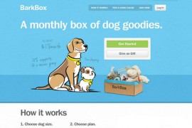 BarkBox:狗狗用品按月订购服务平台：barkbox.com