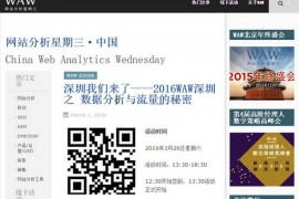 ChinaWAW:网站分析星期三沙龙