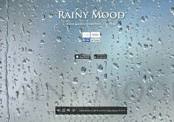 RainyMood:小资情调的听雨噪音网：www.rainymood.com