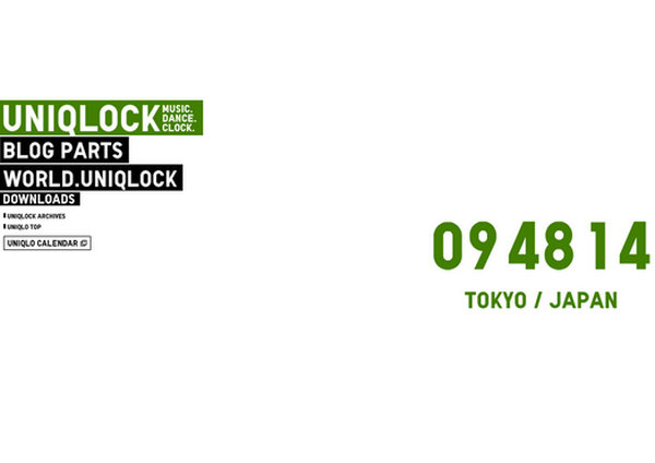 UniqLock:在线美女舞蹈时钟提醒网：www.uniqlo.jp/uniqlock/
