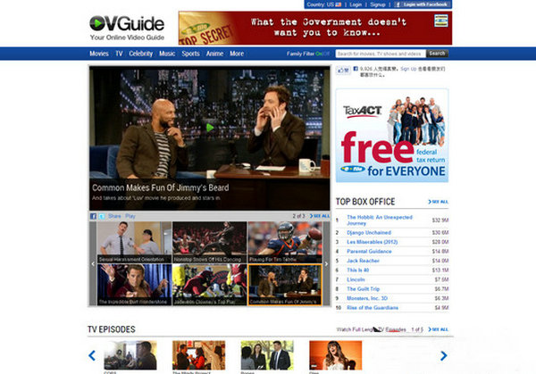 美国OvGuide免费在线视频网：www.ovguide.com