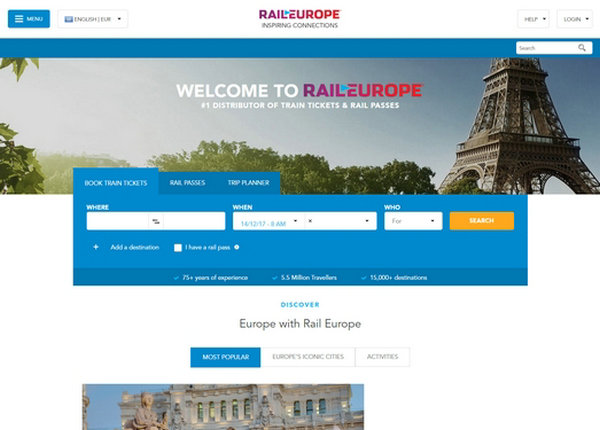 RailEurope|欧洲铁路票务公司：www.raileurope.cn