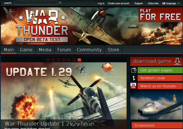WarThunder:战机世界游戏官网：warthunder.com