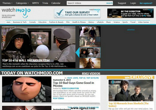 WatchMoJo:在线原创视频娱乐网：watchmojo.com