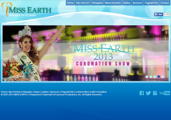 MisseArth:地球小姐国际选美官网：www.missearthfoundation.org
