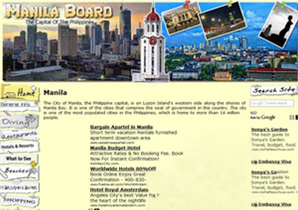 ManilaBoard:马尼拉旅游观光网：www.manilaboard.com