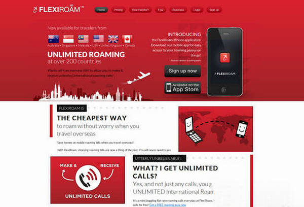 Flexiroam:无限漫游服务应用平台：www.flexiroam.com