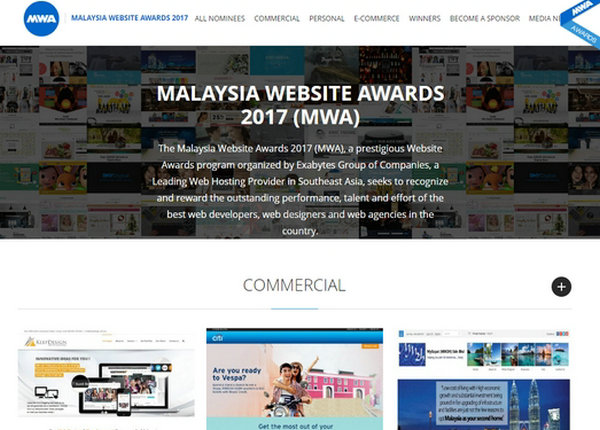 马来西亚MWA网站设计奖：www.mwa.my
