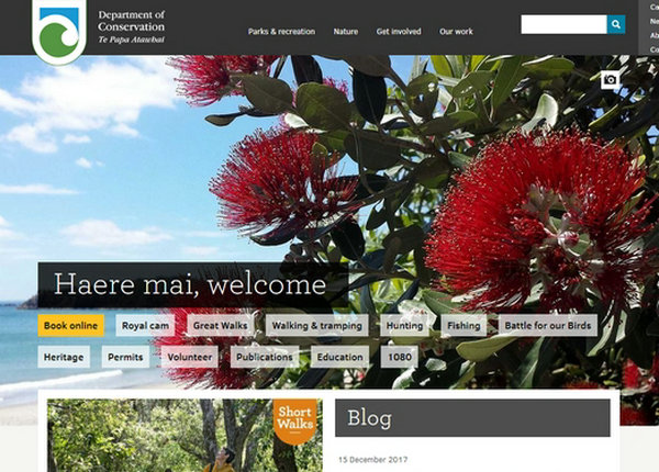 新西兰环境保护局：www.doc.govt.nz