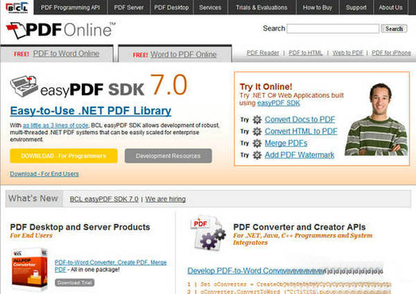 PDFonline:在线PDF文档格式转换工具：www.pdfonline.com
