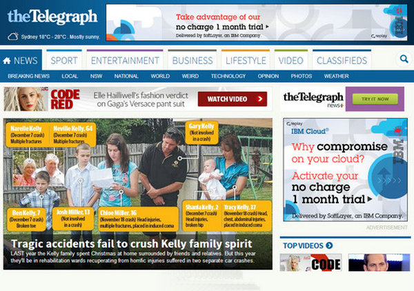 DailyTelegraph:澳大利亚每日电讯报：www.dailytelegraph.com.au