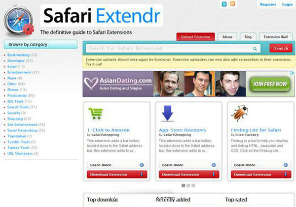 SaFariExtendr:苹果浏览器插件大全：www.safariextendr.com