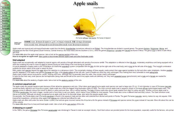 Applesnail:苹果螺宠物饲养指南：applesnail.net