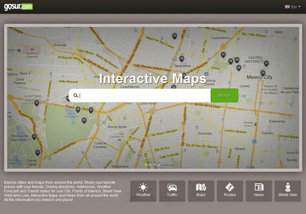 GoSur:地图互动式旅游平台：www.gosur.com