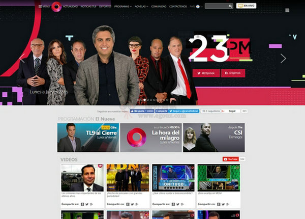 Canal 9 阿根廷电视九台：www.elnueve.com.ar