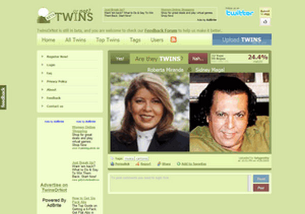 Twinsornot:在线人物相似对比网：twinsornot.com