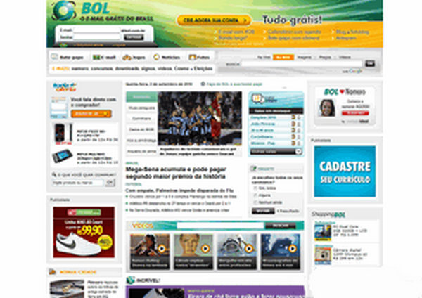 BOL.UOL:巴西新闻娱乐网：www.bol.uol.com.br