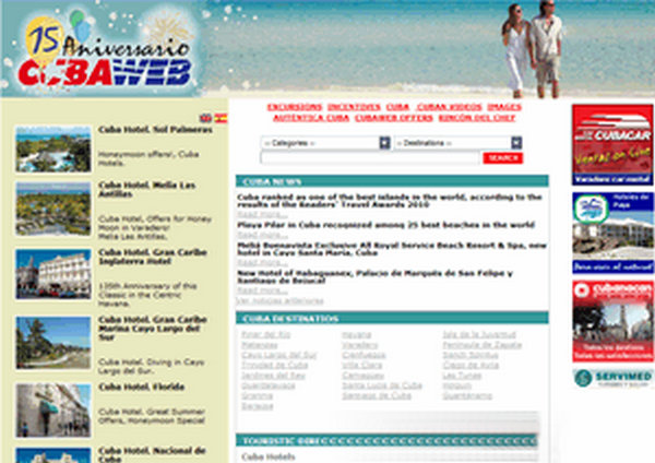 CubaWeb:古巴旅游信息网：www.cubaweb.cu