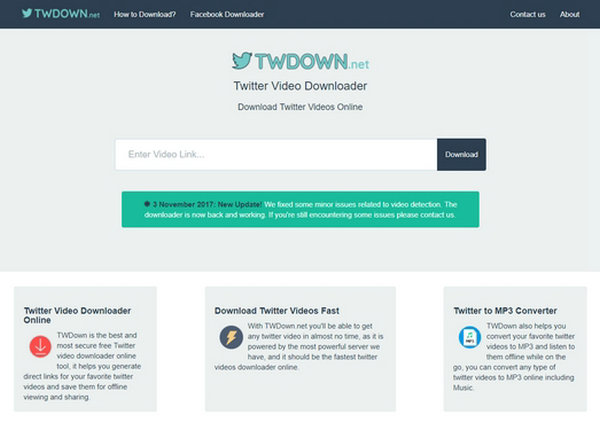 Twdown|在线Twitter视频下载器：twdown.net