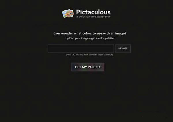 Pictaculous:在线照片色彩分析工具：www.pictaculous.com