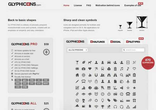 GlyphIcons:免费ICON单色图标素材网：glyphicons.com