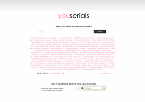 Youserials:软件注册码搜索引擎：www.youserials.com
