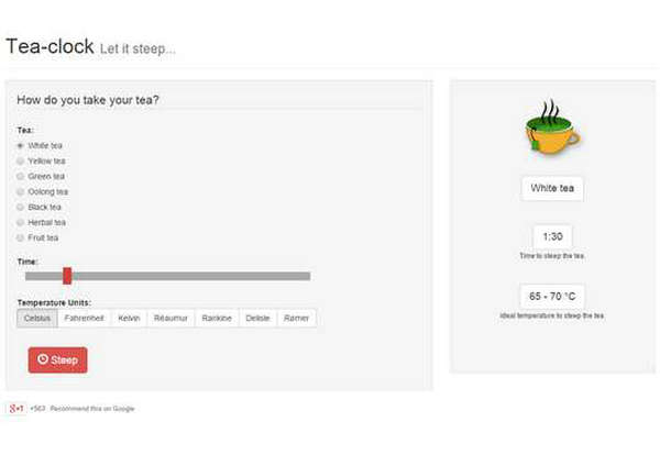 TeaClock:在线泡茶计时器：www.tea-clock.com