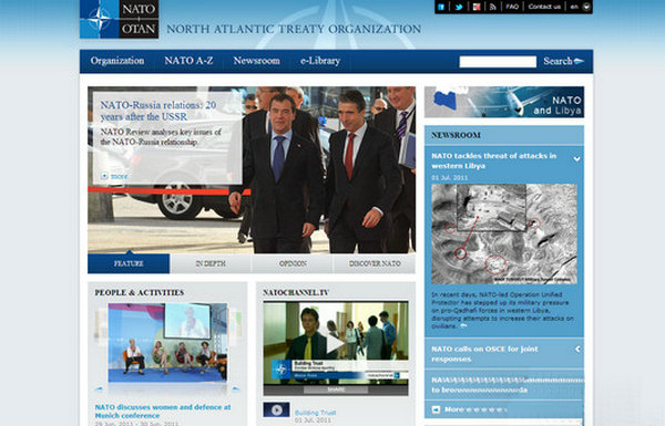 NATO:大西洋公约组织：www.nato.int