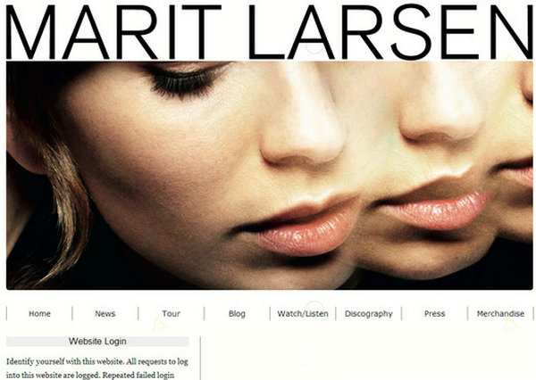 挪威MaritLarSen歌手个人官网：www.maritlarsen.com
