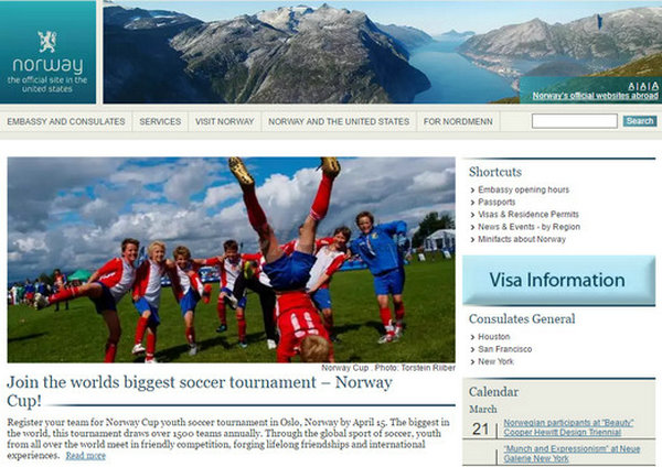 Norway:挪威政府官网：www.norway.org