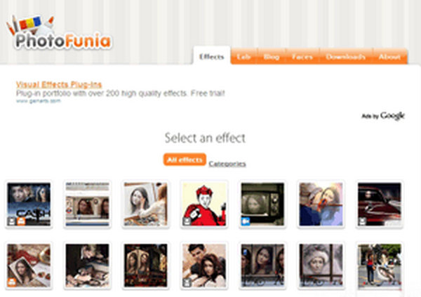 PhotoFunia:在线趣味图片制作工具：www.photofunia.com