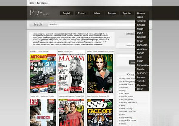 PDFGiant:世界多国杂志免费下载分享网：pdf-giant.com