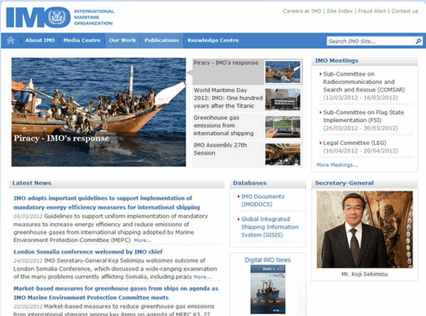 IMO:国际海事组织官方网站：www.imo.org