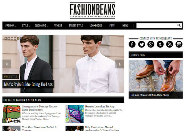 FashionBeans:男士穿衣搭配技巧分享网：www.fashionbeans.com