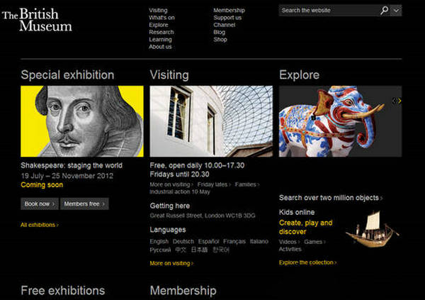 BritishMuseum:英国大英博物馆官方网站：www.britishmuseum.org