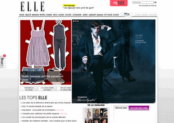 法国Elle时尚杂志：www.elle.fr