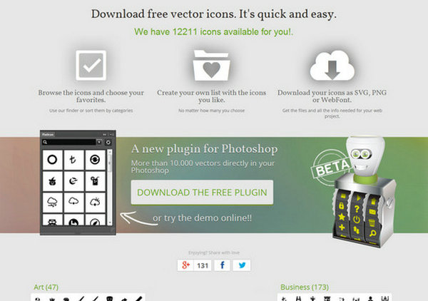 FlatIcon:免费图标素材打包下载站：www.flaticon.com