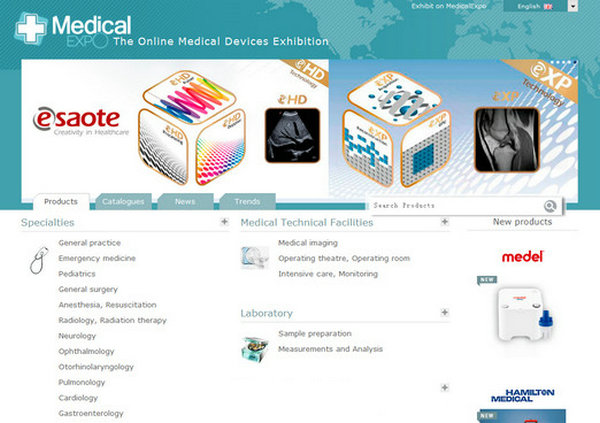 Medicalexpo:法国医疗器械采购平台：www.medicalexpo.com