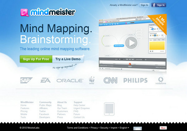MindMeister:在线思维导图制作工具：www.mindmeister.com