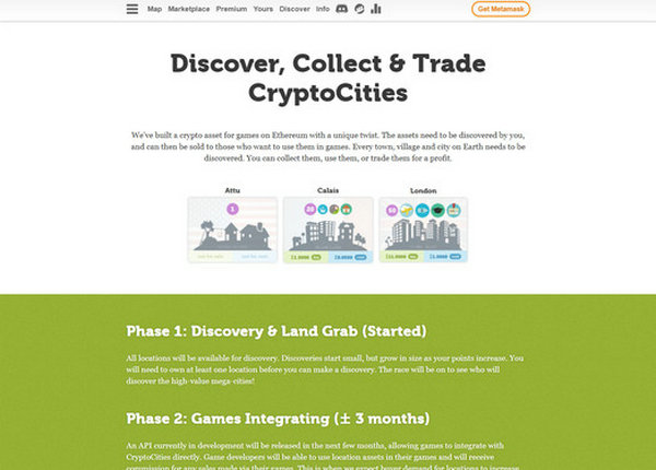 加密城市|区块链模拟经营类游戏：cryptocities.net