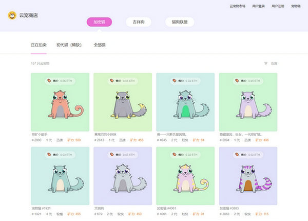 云宠商店|区块链宠物游戏平台：cloudpet.io