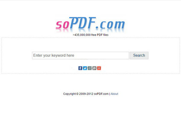 SoPDF:在线PDF文件搜索引擎：www.sopdf.com