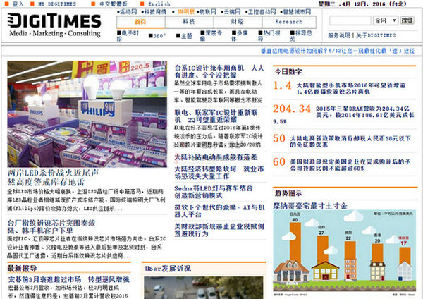 DigiTimes:台湾电子产业时报：gb-www.digitimes.com.tw