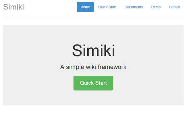Simiki:免费开源个人维基框架：simiki.org