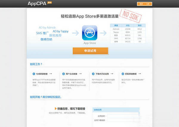 Appcpa:iOS应用多渠道追踪统计平台
